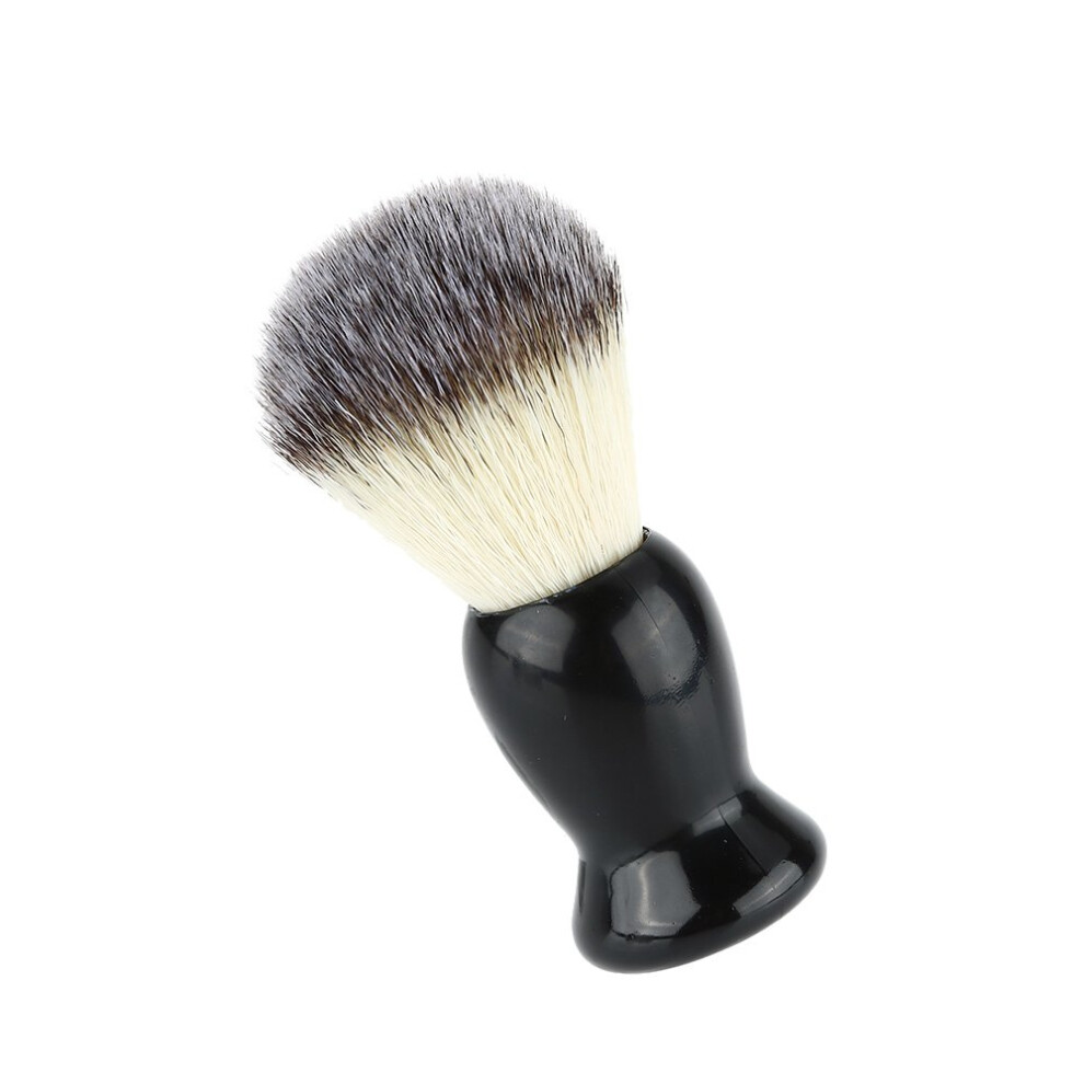 Black Pure Badger Shaving Brush With Handle, Dense Bristles For Wet Shaving And Travel Use