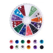 1400Pcs MultiColor 3mm Flat Back Acrylic Rhinestones for Nail Art and Crafts Non Hotfix Sparkle Gems
