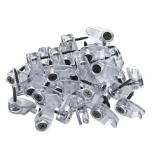 50 Pieces Reinforced Plastic Hook for Camping Parties-Clear