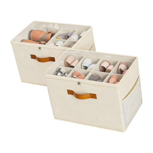 Shoe Protector Box Moisture Resistant Dustproof Travel-beige1