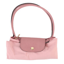 Rosa Schultertasche aus Nylon für Damen, faltbar, spritzwassergeschützt, L