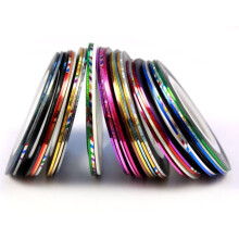 30 Rolls Mixed Color Nail Striping Tape Set for Precise Line Creation and Nail Art Designs