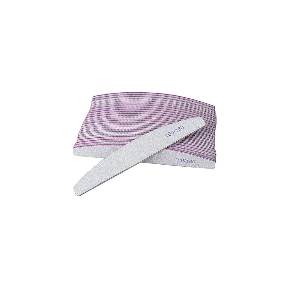 100/180 Grit Nail Buffer and File for Acrylic Gel Nails, Professional Manicure Pedicure