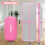 100*60cm Air Roller & 3M Inflatable Gymnastics Mat Pink 4