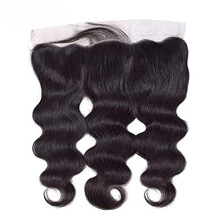 14 Inch Brazilian Body Wave Lace Frontal 13x4 Virgin Human Hair Closure with Baby Hair Natural Hairline