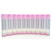 Empty Lip Balm Tubes Bulk 50 Pack Pink 5.5ml Refillable DIY Lip Balm Container Uniform Design