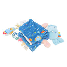 Sicherheitsdecke für Säuglinge mit Elefanten-Puzzle-Spielzeug, weich und niedlich, Baby-Geschenk
