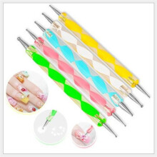 5pcs DualEnded Nail Art Dotting and Marbleizing Pen Set for Precise Detail and Acrylic Gel Nails