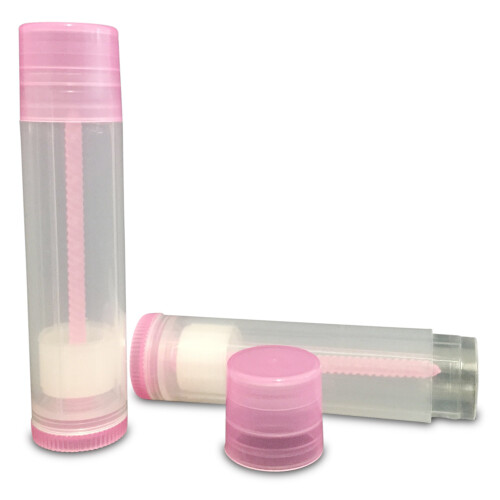 Empty Lip Balm Tubes Bulk 50 Pack Pink 5.5ml Refillable DIY Lip Balm Container Uniform Design 1