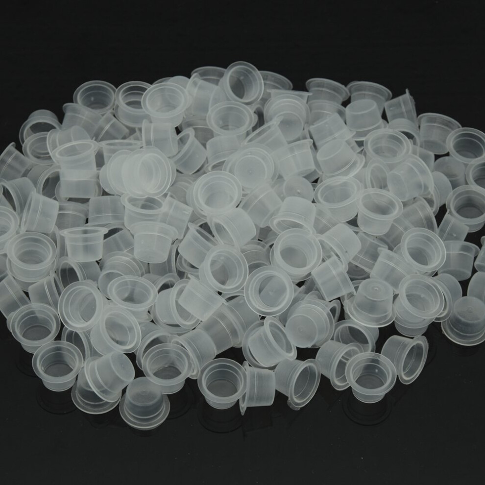Tattoo Ink Cups 13mm Disposable Pigment Holders 300 Pack Durable Plastic for Microblading