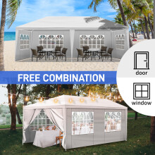 10'x20' Outdoor Party Tent w/ 6 Sidewalls Canopy Patio Wedding Gazebo