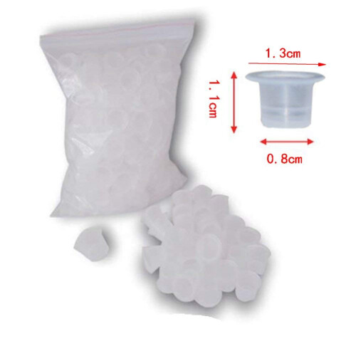 Tattoo Ink Cups 13mm Disposable Pigment Holders 300 Pack Durable Plastic for Microblading 2