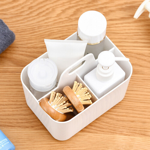 Aufbewahrungsbox mit 3 Fächern Handgriff Weiß