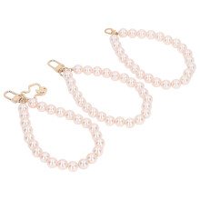 12mm Pearl Bracelet Resin Phone Case Keychain Eggshell Color H3