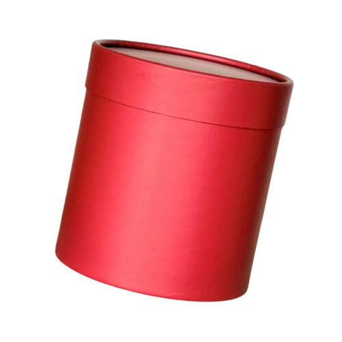 Decorative Round Flower Presentation Bucket Excellent For-Red
