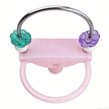 Flower Design Parrots Perch Stand Toy For Bird Mental-Pink