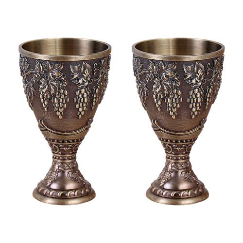 Classical Alloy Stemwares Cup With Smooth Finishes-bronze 2