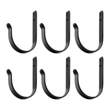 6PCS metalen J-vorm muurhaken voor woonruimte, kantoor, badkamer