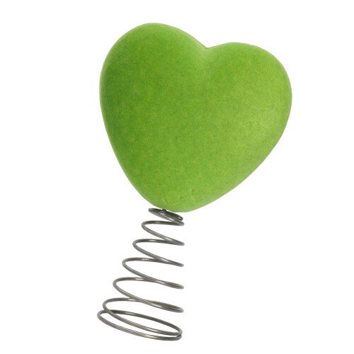 Easy Install Flocking Heart Christmas Tree Toppers No Assembly