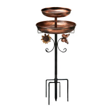 Metal Garden Bird Bath Feeder Wear Resistant Construction Five
