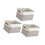 Pack Of 3 Foldable Storage Baskets Space Saving Designs-white 1