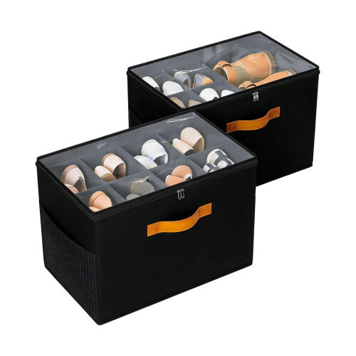 Lot de 2 protège-chaussures, 8 séparateurs, boîte de-Noir