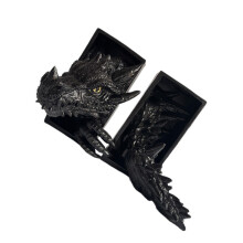 Dragon Bookshelf Decors Decorative Bookends Animal-Black