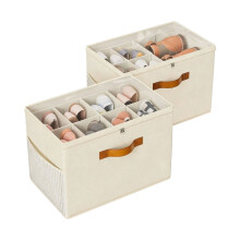 2 Stück Schuhschutz, 8 Trennwände, großes-beige1