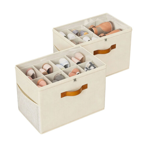 Boot Shoe Organizer Waterproof Portable Handle Design-beige1