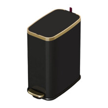 Hoge kwaliteit prullenbak 7L capaciteit Soft-mat zwart