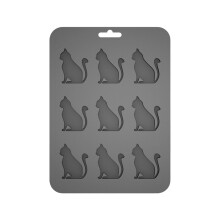 9 Slot Ice Ball Molds Cats Shape Practical Tray Drink-Gray