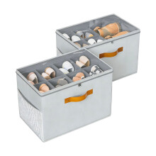 Shoe Organizer Handle Design Water Resistant Hand Carry-grey