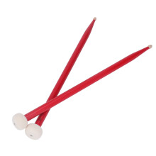 2Pcs Felt Head Drum Mallets with Wooden Handles, Red Non-Slip Accessory Set