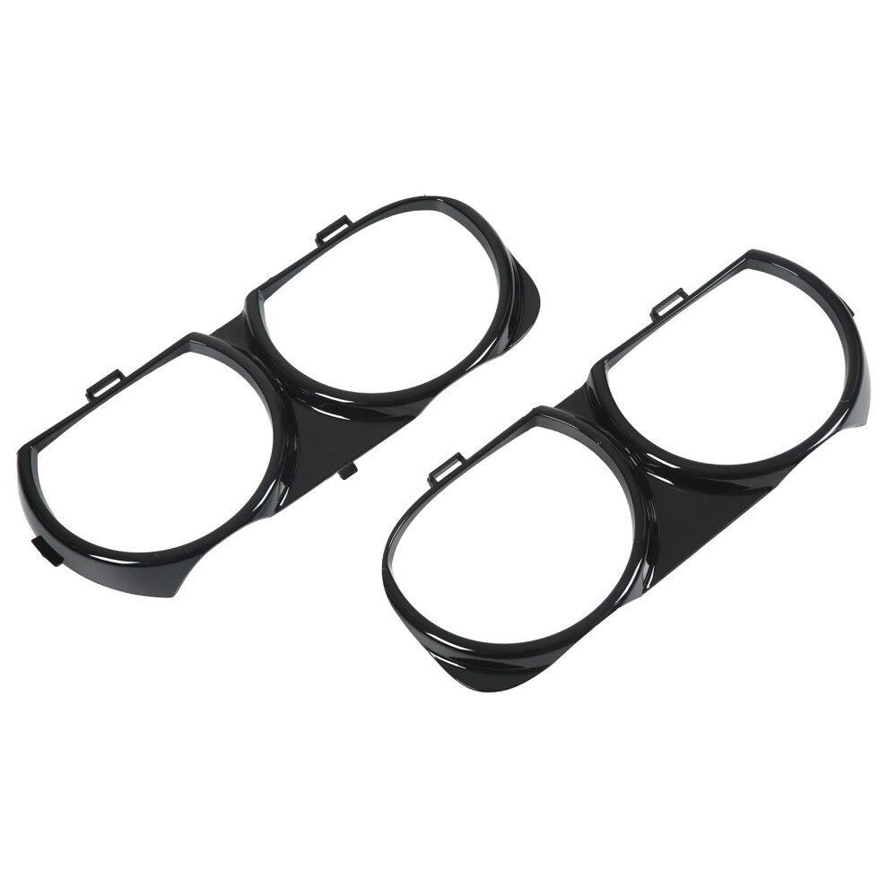 Headlight Lamp Cover Bezels For Dodge Challenger 2015Â2019 Black 7601390278050