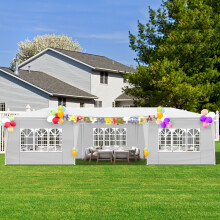 Gazebo With Sides Garden Marquee Awning Beach Party Camping Tent Canopy 3*9m
