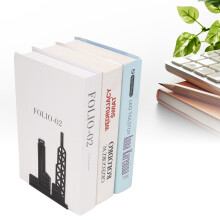Heavy Duty Metal Bookends 4pcs Architectural Style with Non-slip Pads Black
