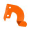 Wall Mounted Trimmer Rack Multipurpose Trimmer Hanger-C Orange 1