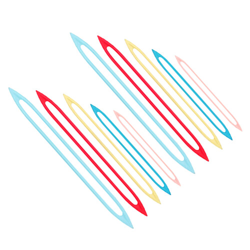 10Pcs Plastic Crochet Needle with 5 Size Design For Craft And