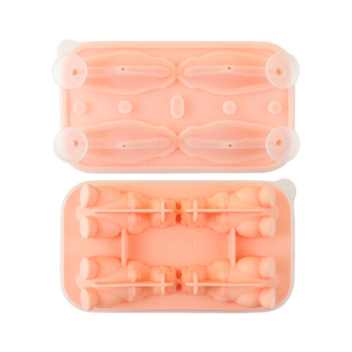 Flexible Silicone Dinosaurs Ice Tray Fun Freezing Cubes-Pink