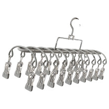 Stainless Steel Sock Hanger 20 Clip Rustproof-silver gray