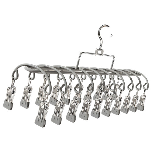 Stainless Steel Clothes Hanger 20 Rustproof Clip-silver gray