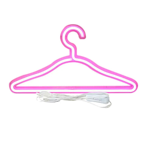 Stylish Neons Effect Clothes Holder Plastic-pink light