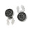 Multipurpose Copper Cufflinks Features Florals-silver black 1