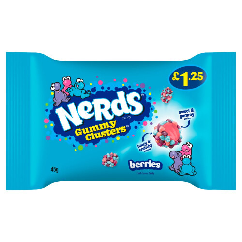 Nerds Berries Fruit Clusters 45g (Pack of 20)
