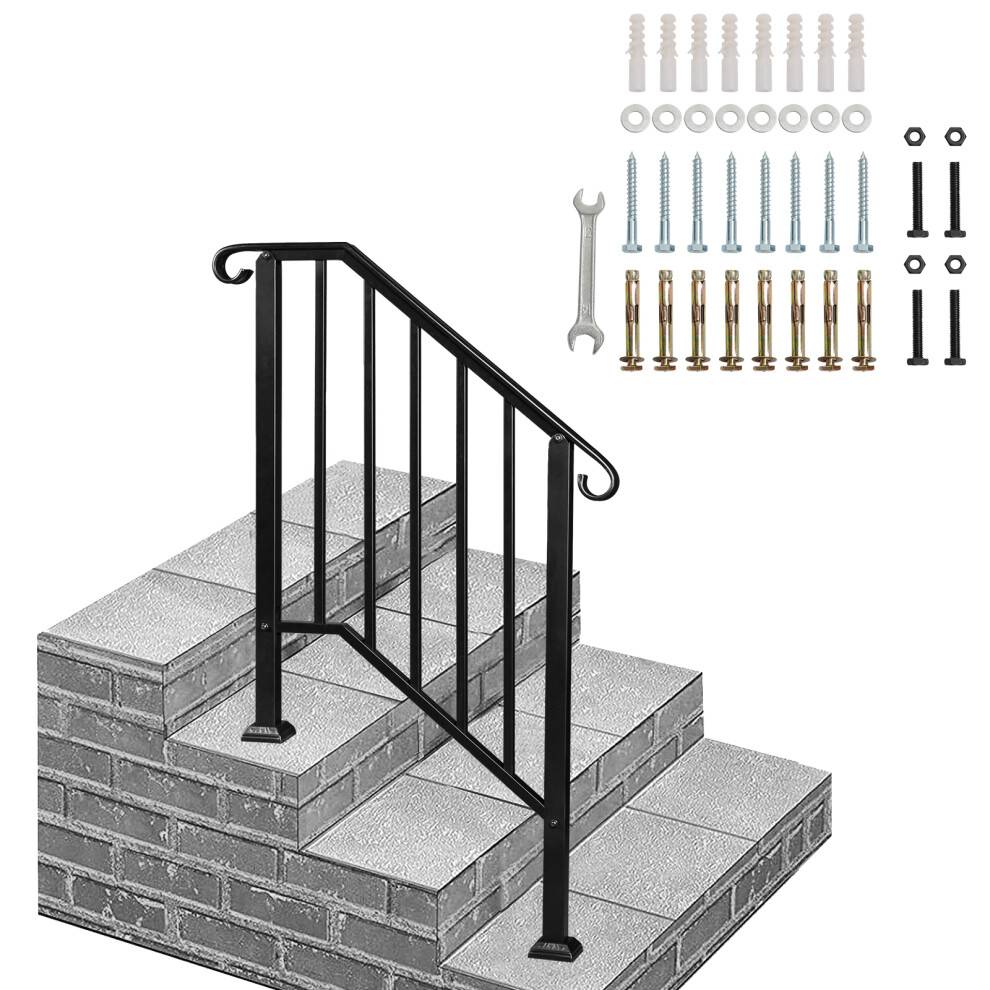 2-3 Step Porch Handrail Picket Stair Rail Handrail Outdoor Stairs 703052547058