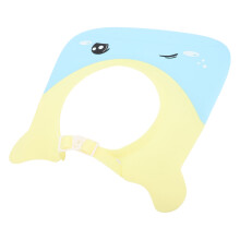Kinder rutschfeste Duschhaube, verstellbare Plastik-Baby-Badekappe, 25x25cm (Blau)