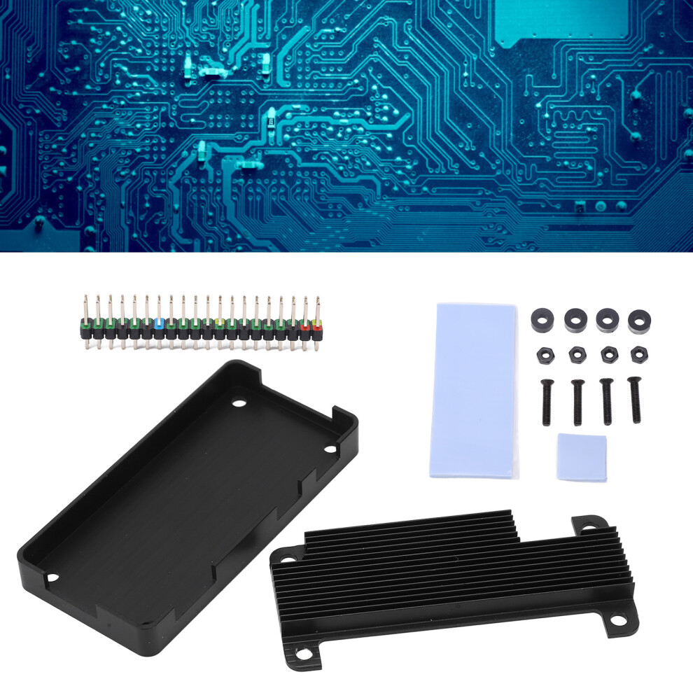 Aluminum Alloy Heatsink Case For Raspberry Pi Zero 2W & Zero Black 7621390281140