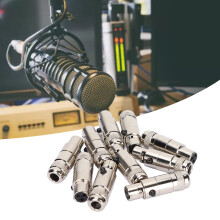 3-poliger weiblich auf männlich Metall Mini XLR Adapter für Mikrofon- und Audiogeräte