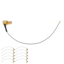 10Pcs RF Coaxial Cable Right Angle SMA Female to IPX Connectors Kit