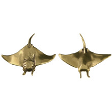 Metal Animal Statues Figurines Retro Fish Statue Figurines-2PCS